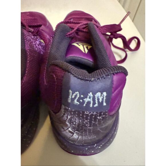 Nike Kids Ja 2 Stargazer Swoosh Logo Lace-up Sneakers Plum Purple Size 5Y - Picture 3 of 12